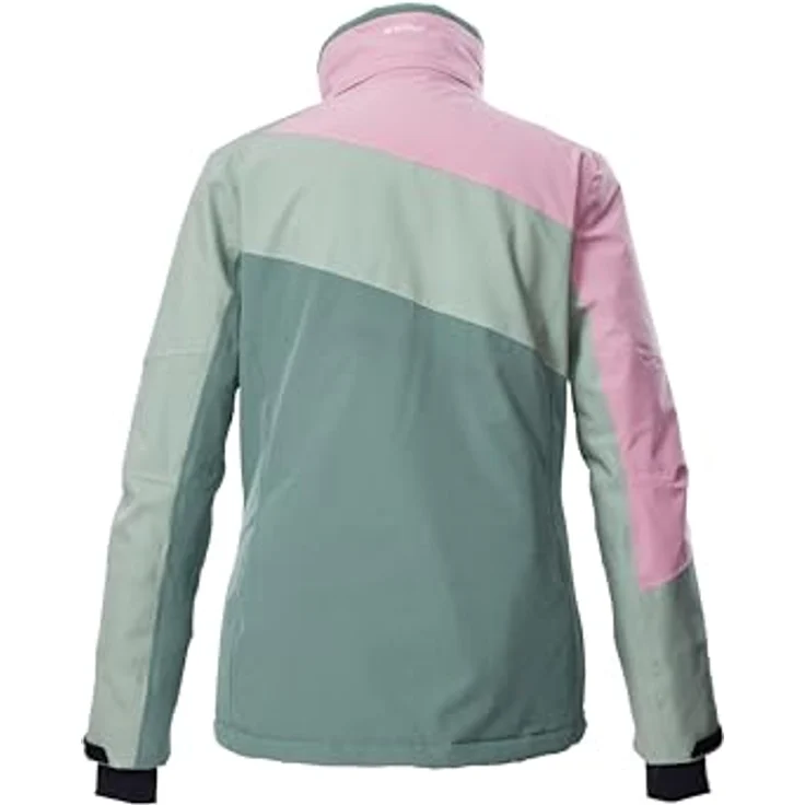 Killtec KSW 26 WMN SKI JCKT, Damen Skijacke mit Colourblock-Design, wind- und wasserdicht, mintgrün, Größe 44 – Bild 3