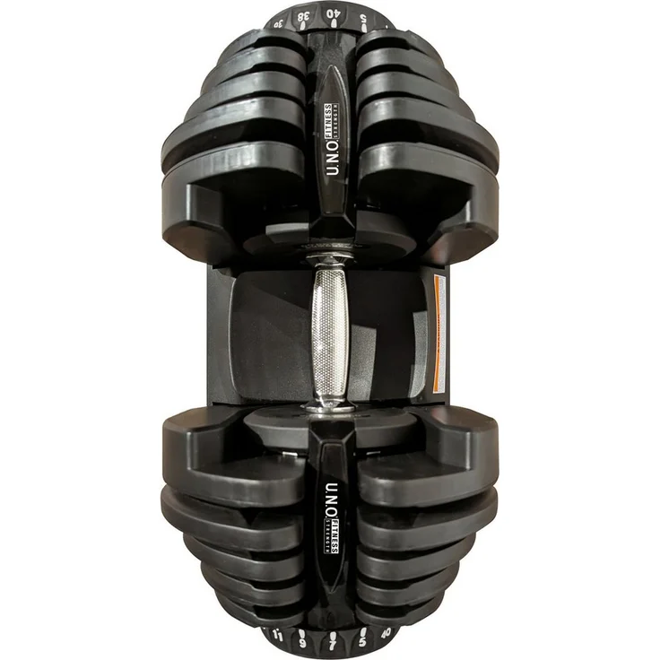 U.N.O. FITNESS Hantel-Set DB 40, verstellbare Hantel mit Schnellverstellung, 4 - 38 Kg Gewichtskombination, inklusive Ablage