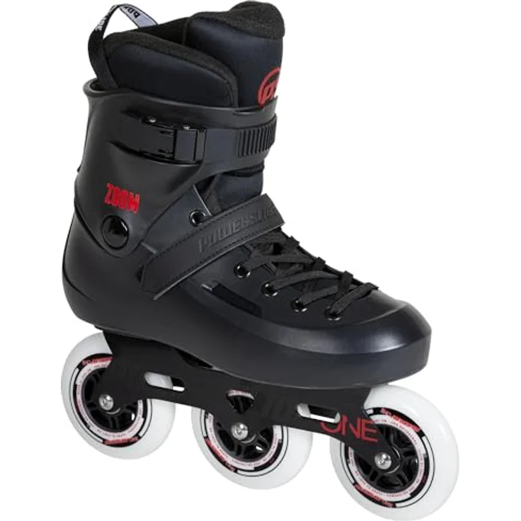 Powerslide Inlineskates Zoom Black 100, Freeskates mit 3-Rollen-Schiene – Bild 3