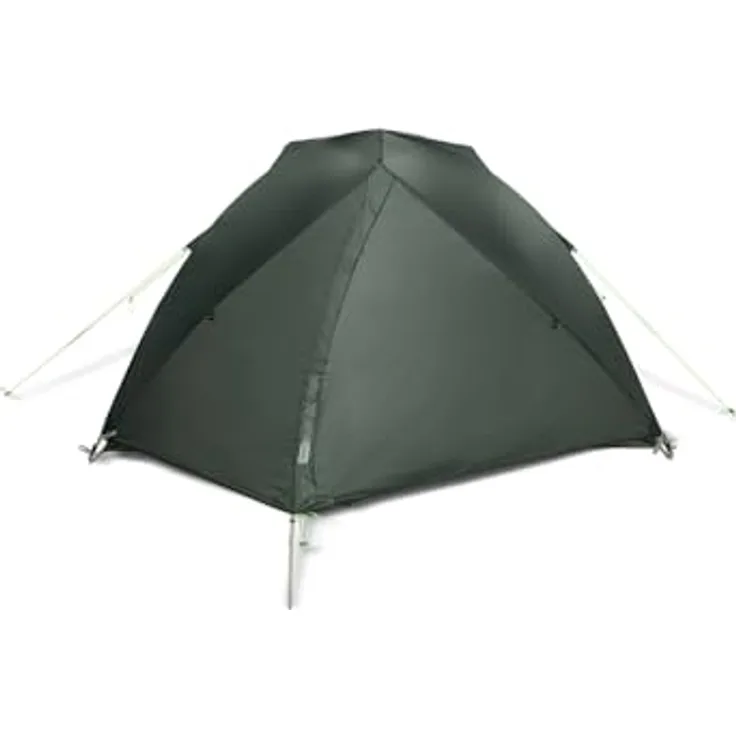 Jack Wolfskin Sky Dome III Kuppelzelt, Island Moss, freistehend, recycelte Materialien, PFC-frei, 2 Eingänge, für 3 Personen