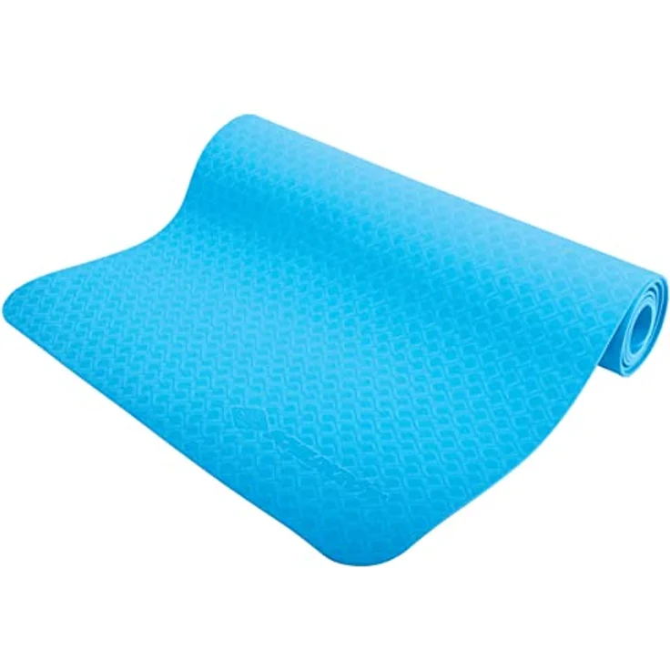 Schildkröt Yogamatte 4 mm, Blau, rutschfest, PVC frei, mit Tragetasche – Bild 3