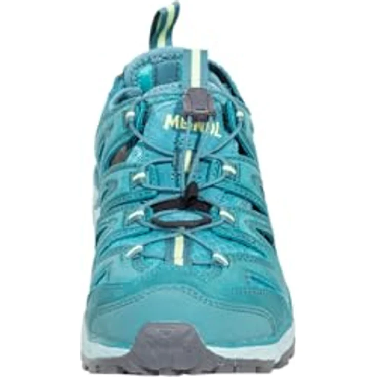 Meindl Wander- & Bergschuhe Damen, strapazierfähig aus Leder und Mesh mit rutschfester Gummisohle, Türkis, Größe 37 EU – Bild 3