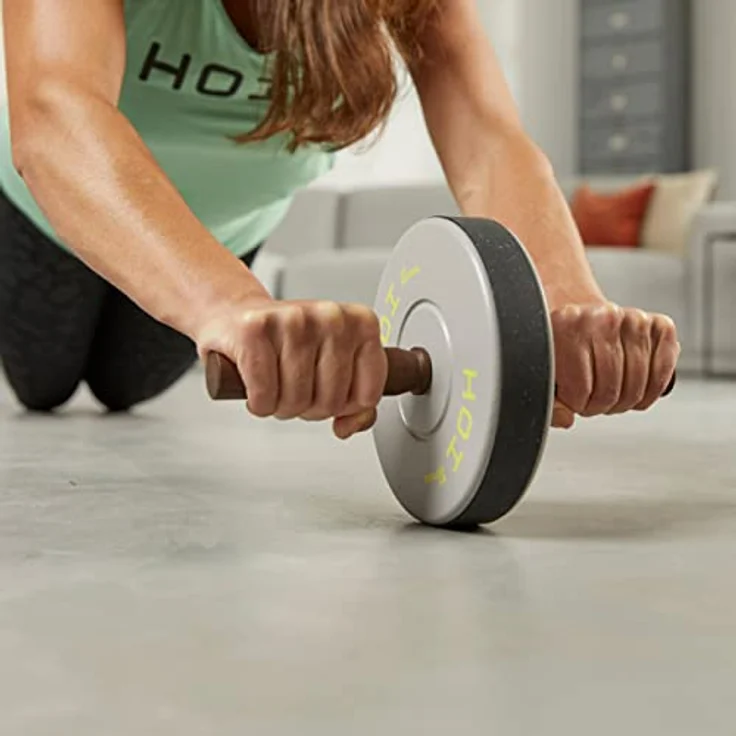 KETTLER Sport AB Wheel BAUCHROLLER | Anti-Rutsch-Band | Griffe aus geöltem Nussholz – Bild 2