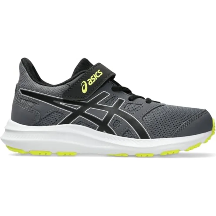 Asics Laufschuhe 1014A299-020, neutrale Kinder Sportschuhe mit atmungsaktivem Mesh, CARRIER GREY/BLACK, Größe 31.5