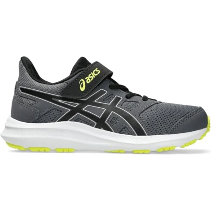 Asics Laufschuhe 1014A299-020, neutrale Kinder Sportschuhe mit atmungsaktivem Mesh, CARRIER GREY/BLACK, Größe 31.5 – Bild 1