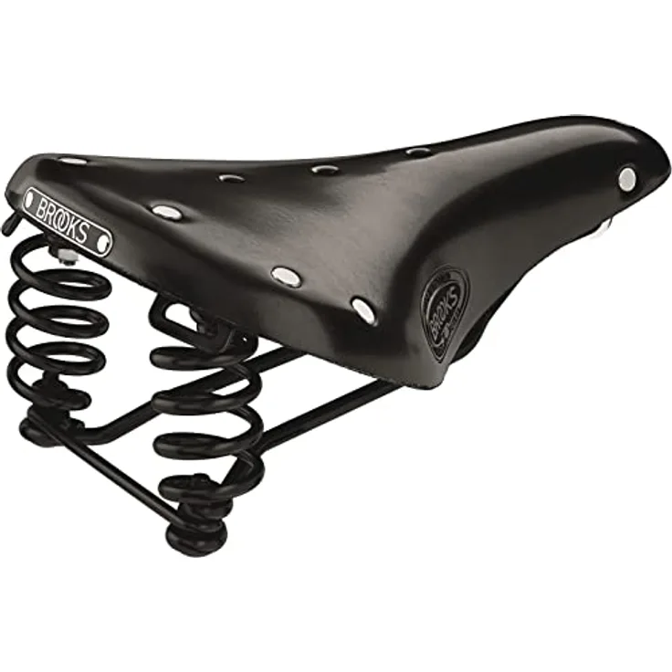 Brooks England Flyer, Velosattel mit klassischen Ledersattelform und vorerweichter Satteldecke, schwarz