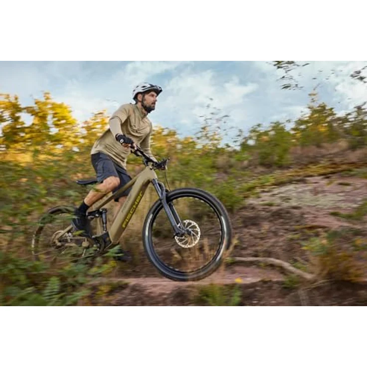 FISCHER Fahrrad E-Bike Mountainbike MONTIS 10.0i Fully, 12 Gang SRAM SX, 711 Wh Akku, BROSE Mittelmotor, hydraulische SHIMANO Scheibenbremse, Olive matt – Bild 9