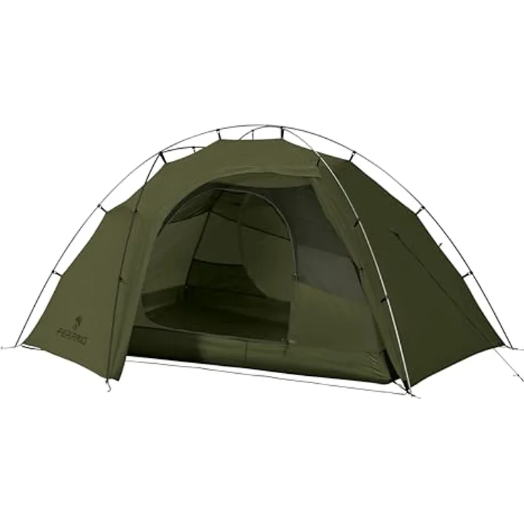 Ferrino Force 2 Kuppelzelt, 2 Personen, 2.70 kg, wasserdicht mit 3000 mm Wassersäule, zwei Apsiden, optimale Belüftung