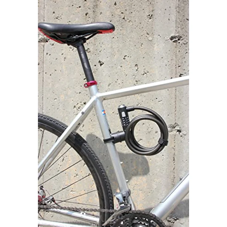 Kryptonite KryptoFlex Fahrradschloss-Kabel, 1,8 m lang, 12 mm starkes Stahlgeflecht, diebstahlsicher mit 4-stelliger Zahlenkombination und inkl. Halterung – Bild 5