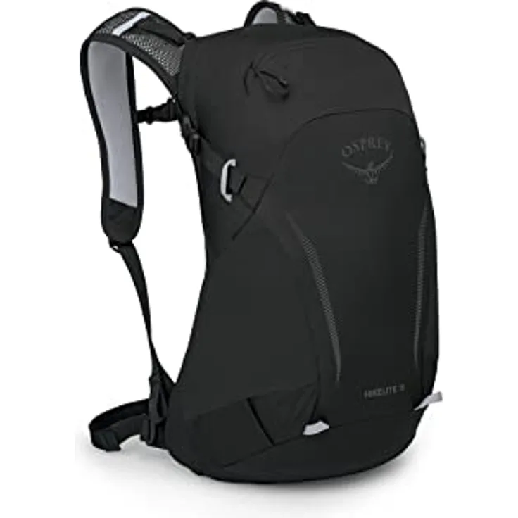 Osprey Hikelite 18 unisex Wanderrucksack Black O/S, mit gespanntem Mesh Rückenplatte