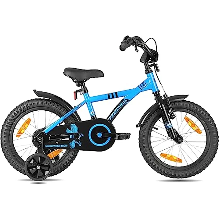 PROMETHEUS BICYCLES Kinderfahrrad HAWK 16 Zoll, Singlespeed, Rücktrittbremse, Stützräder, für Jungen und Mädchen ab 5 Jahre – Bild 3