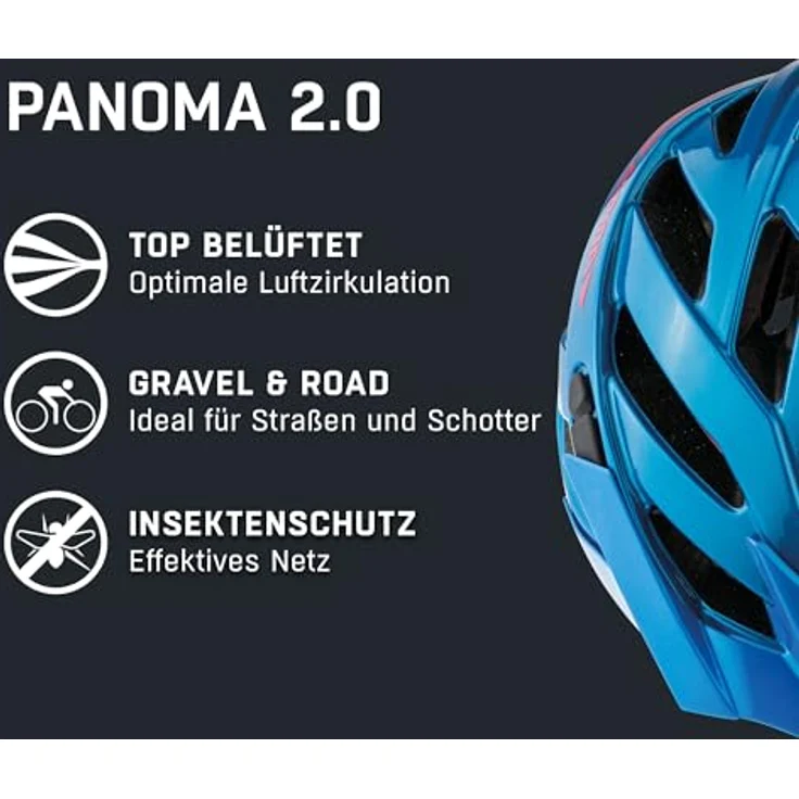 Alpina Fahrradhelm PANOMA 2. 0 52-57 cm, true bvlue pink – Bild 3