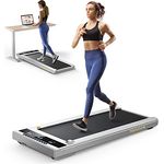 Electric Treadmill Space Saving, Laufband für Zuhause klein, 1-10km/h Laufband Schreibtisch, Walking pad mit großer Lauffläche, LED Display, App und Fernbedienung, Keine Installation