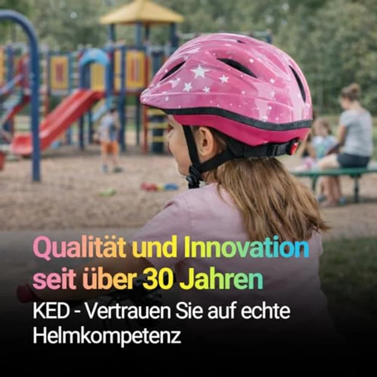 KED Kids Youth Meggy III Trend Fahrradhelm, Stars Soft Pink Glossy, mit MAX Shell-Technologie – Bild 5