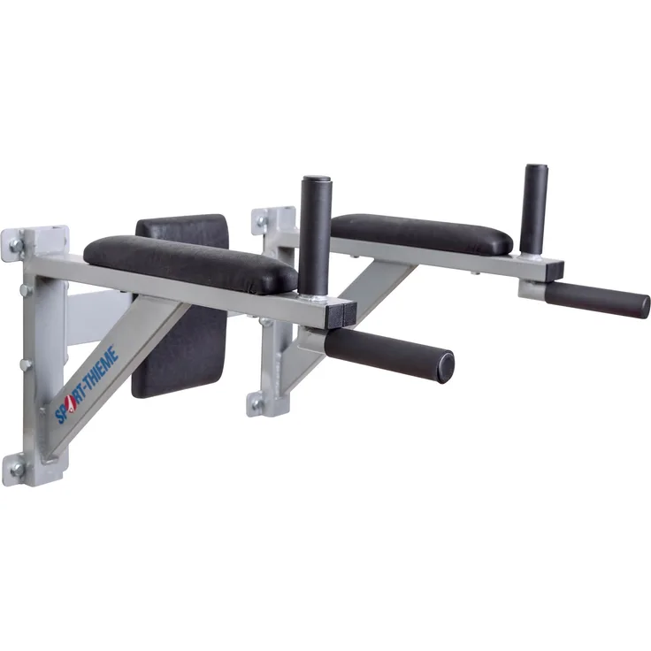 Sport-Thieme Dipstation-Wandhalterung, robust und langlebig, silber/schwarz, bis zu 150 kg Belastbarkeit