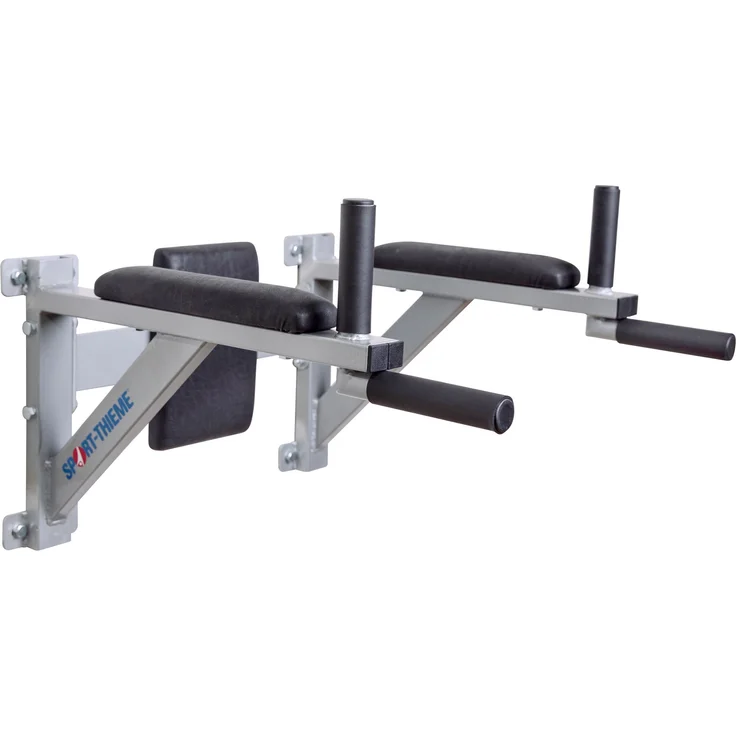 Sport-Thieme Dipstation-Wandhalterung, robust und langlebig, silber/schwarz, bis zu 150 kg Belastbarkeit