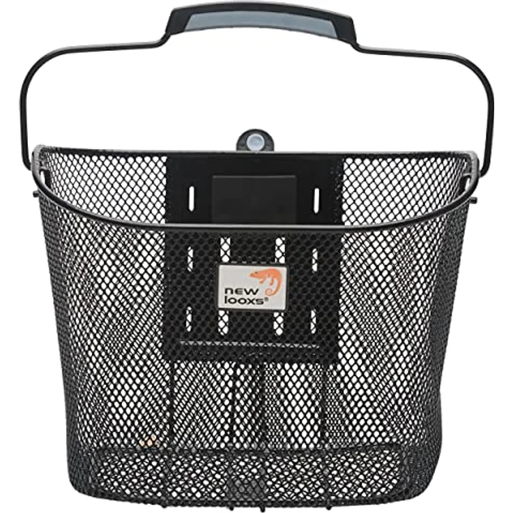 New Looxs New Look Toscane Smart Lock Fahrradkorb, Schwarz, 34 x 25 x 25 cm, mit Rapid Lock-System, Volumen: 19 L, aus Stahl – Bild 2