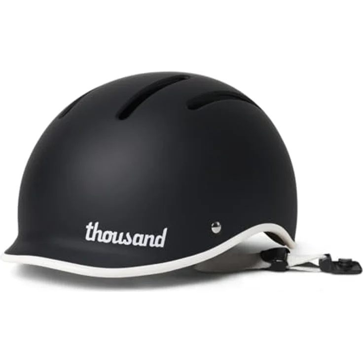 Thousand Kids Fahrradhelm Junior, sicherer Fahrradhelm für Kinder mit Sticker-Pack, Größe 49–53 cm, grau – Bild 1