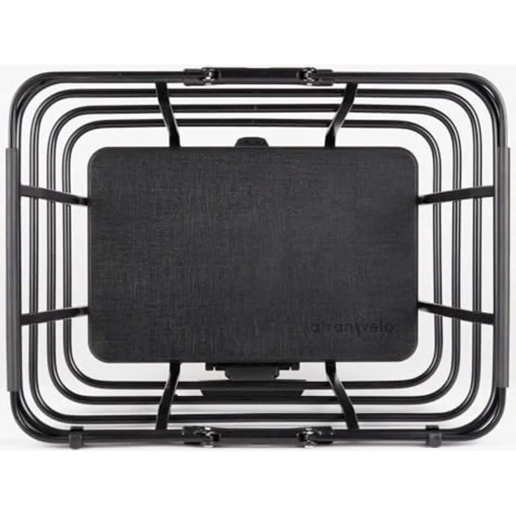 Atran Velo AtranVelo Epic Multi AVS Fahrradkorb, Schwarz, 29 x 40 x 20 cm, inklusive AVS Systemadapter, abnehmbarer Kunststoffboden, mit moosgummibesetztem Tragegriff, Aluminium, kompatibel mit Tiergitter – Bild 4