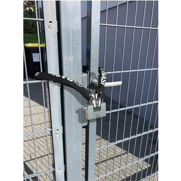 Basi Stahlkette ZR 318, 1100 mm lange Sicherheitskette mit 10 mm starken Kettengliedern und schwarzer Nylonummantelung – Bild 5