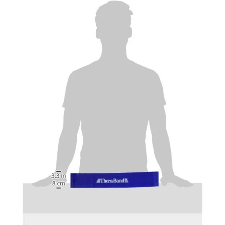 THERABAND Übungsband Loop, 7,6 cm x 20,5 cm, Ø 13 cm, blau | Sehr schwer, für untere Extremitäten, OneSize – Bild 3