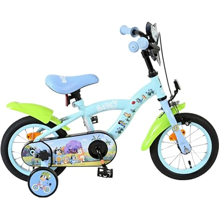 Volare Bluey Kinderfahrrad 12 Zoll, 1 Gang, ohne Schaltung, mit Rücktrittbremse und höhenverstellbarem Lenker, hellblau – Bild 8