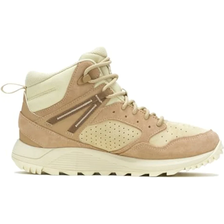 Merrell Wildwood WP J038298, Wanderschuhe für Damen aus Wildleder und Stoff, beige – Bild 2