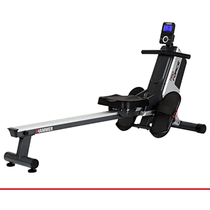 HAMMER Rudergerät Pro Force - platzsparendes, leichtes & hocheffektives Ausdauergerät mit 20 Trainingsprogrammen und Tablet-Halterung, bis 120 kg Nutzergewicht – Bild 1