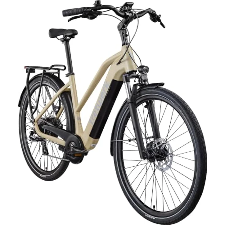 Tretwerk Onyx E Bike 28 Zoll Damen Trekking Elektro Fahrrad, Aluminiumrahmen, 250 Watt Hinterradmotor, elfenbein – Bild 1