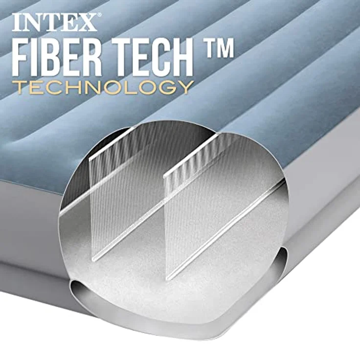 Intex Luftmatratze Intex 64159 QUEEN DURA-BEAM COMFORT AIRBED Luftbett (L x B x H) 203 x, integrierte USB-Pumpe, beflockte Oberseite – Bild 9