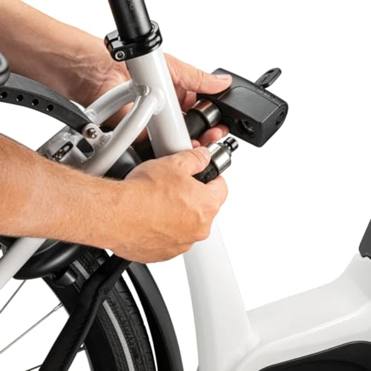 AXA Foldable Veloschloss, schlüsselbetrieben, gehärteter Stahl, inkl. Halterung und 2x Schlüssel, schwarz – Bild 7