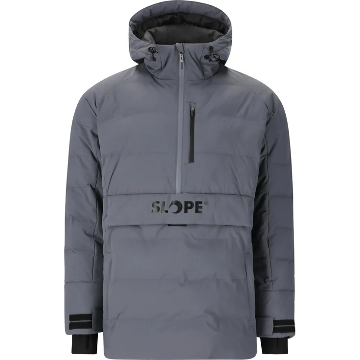 SLOPE Thumper Insulated Anorak, wasserabweisende Skijacke mit 10.000 mm Wassersäule, grau