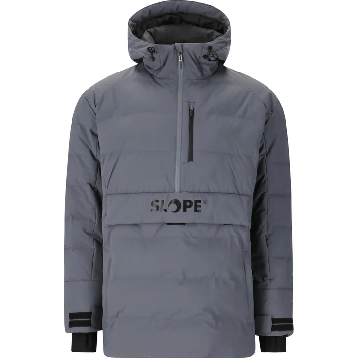 SLOPE Thumper Insulated Anorak, wasserabweisende Skijacke mit 10.000 mm Wassersäule, grau