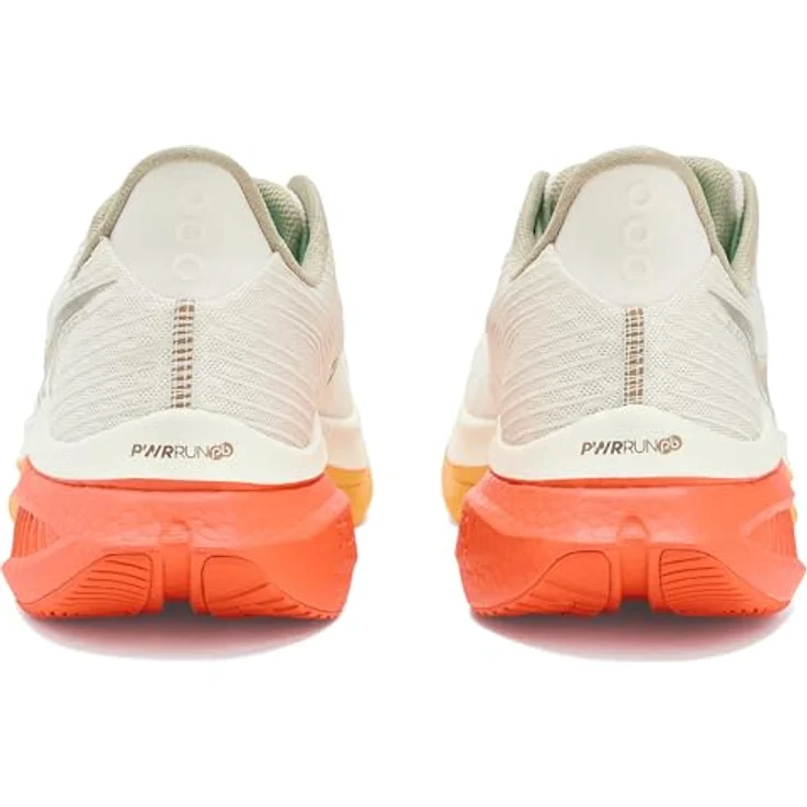 Saucony ENDORPHIN SPEED 5 Herren Laufschuhe, Wettkampfschuhe für Normalpronierer, IVORY/FIRE, Größe 42.5, atmungsaktives Mesh, PWRRUN-Zwischensohle, reflektierende Elemente – Bild 7