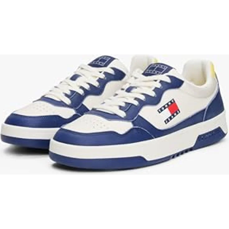 TOMMY HILFIGER Tjm Cupsole Leather Ess Herren Sneakers, Blau, Größe 45 – Bild 10