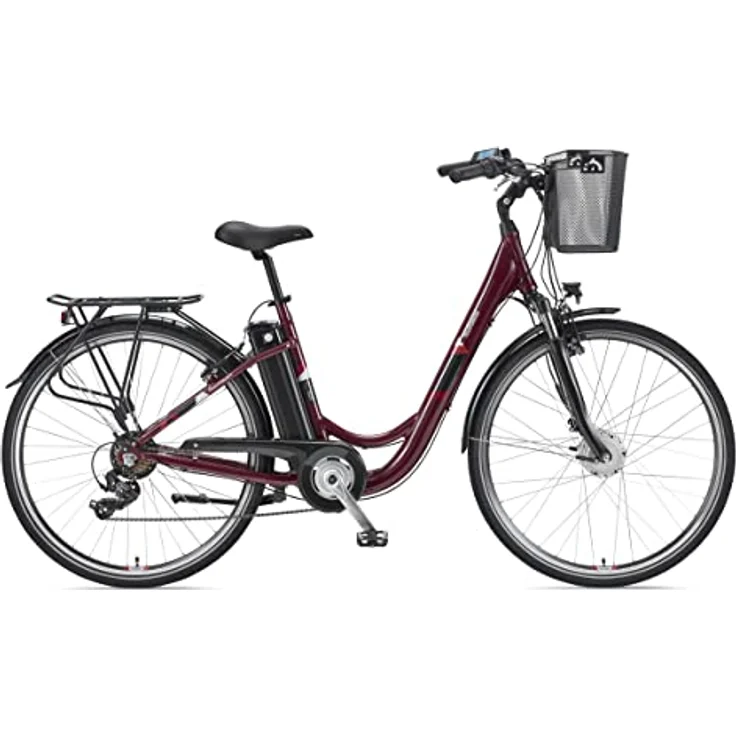 TELEFUNKEN E-Bike Elektrofahrrad Alu 28 Zoll, 7-Gang Shimano Kettenschaltung, Pedelec Citybike mit Fahrradkorb, 250W und 10,4Ah, 36V Sitzrohrakku, RC822 Multitalent, Silber – Bild 2