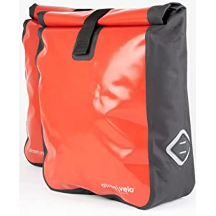 Atran Velo Travel AVS Einzeltasche, Wasserdicht mit Rollverschluss, 3 herausnehmbare Innentaschen, Schwarz/Rot, 37 x 12 x 33 cm – Bild 3