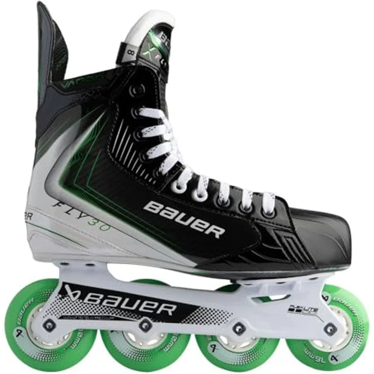 BAUER Inlinehockey Skate Vapor Fly30 - Int., dynamisch und kontrolliert, DIGI COMP-Konstruktion, FLEXLITE-Chassis, Hi-Lo-Radkonfiguration, Farbe: Rot, Größe: 05.5 – Bild 7
