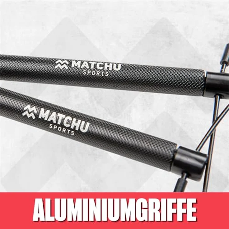 MATCHU Speed Rope, Springseil für Erwachsene mit Aluminiumgriffen und optimalem Grip, perfekt für Crosstraining, leicht und tragbar – Bild 5