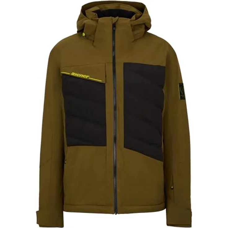 Ziener TIDAL-Z Herren Ski Jacke, wattiert, AQUASHIELD Membran, 10.000 mm wasserdicht, in seaweed - Größe 50