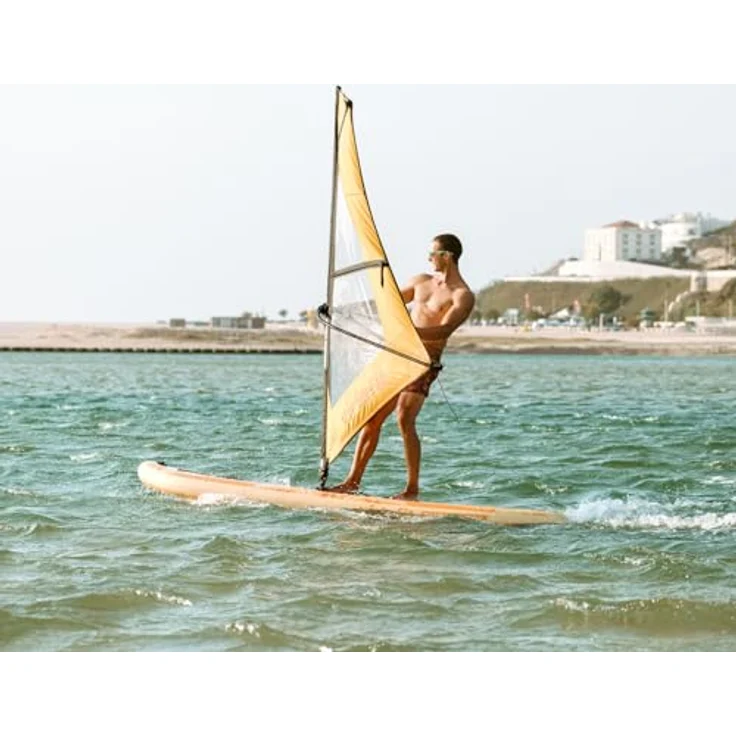 VirtuFit Surfer 305, aufblasbares SUP & Windsurfboard mit 2 m² Windsegel und umfangreichem Zubehörset – Bild 4