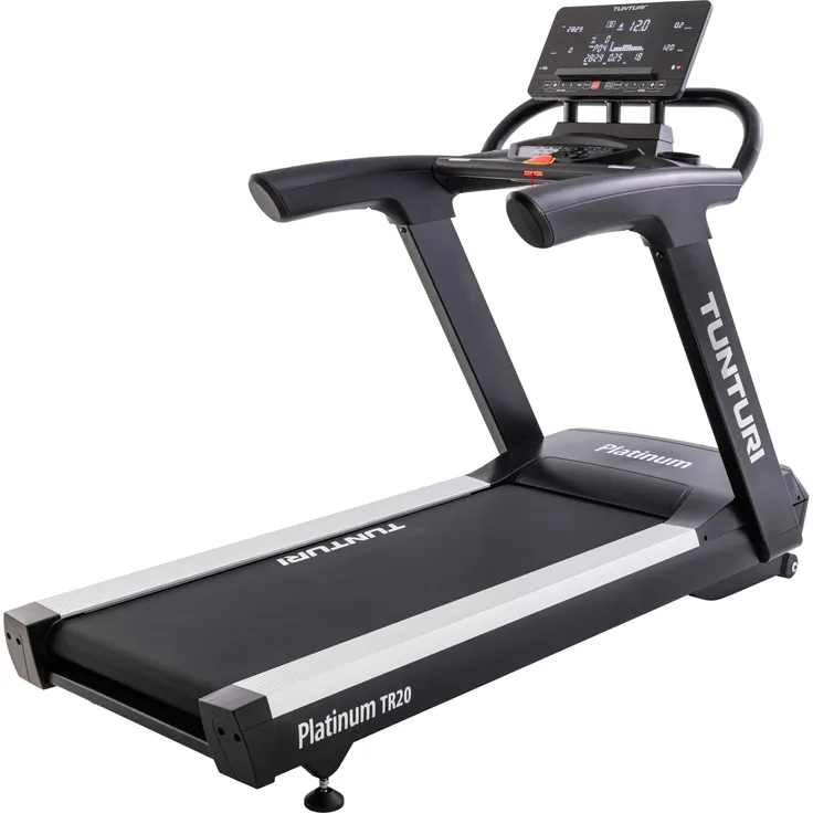 Tunturi Platinum TR20 Laufband - Fitnessgerät mit Bluetooth - 36 Trainingsprogramme - Klappbar - 1,0 bis 22 km/h - 10-Zoll-LCD-Bildschirm - Einfache Montage
