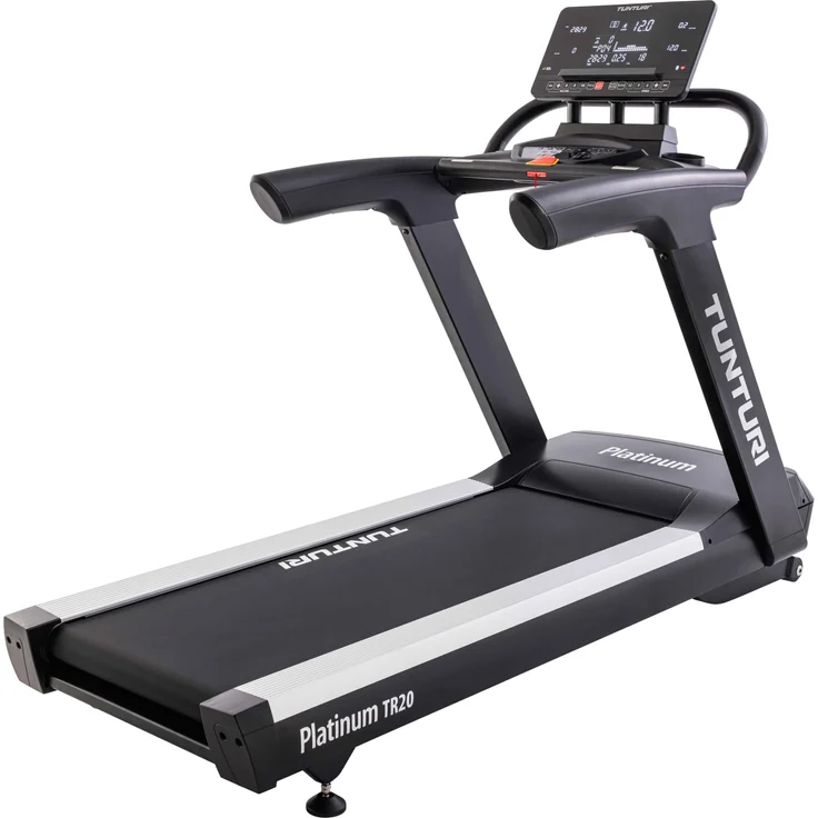 Tunturi Platinum TR20 Laufband - Fitnessgerät mit Bluetooth - 36 Trainingsprogramme - Klappbar - 1,0 bis 22 km/h - 10-Zoll-LCD-Bildschirm - Einfache Montage