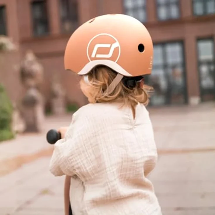 Scoot & Ride XXS - S Kinderfahrradhelm mit LED Licht, Farbe Mocha – Bild 2