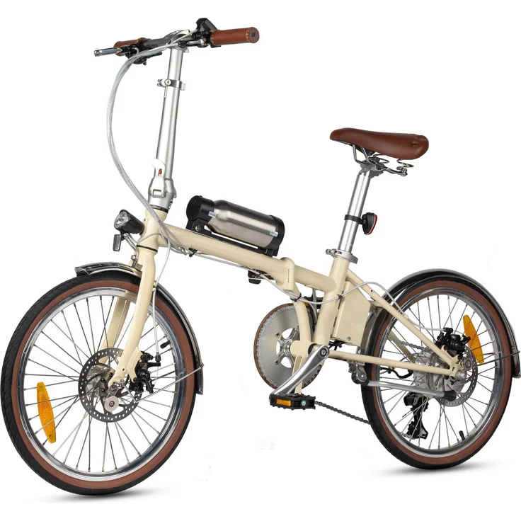 VANKEL E-Bike Smart 20 Faltbares E-Fahrrad 190WH Pedelec, 36V 5,2AH, 60 km Reichweite, Heckmotor, 7 Gang Shimano, Scheibenbremsen, Kettenschaltung