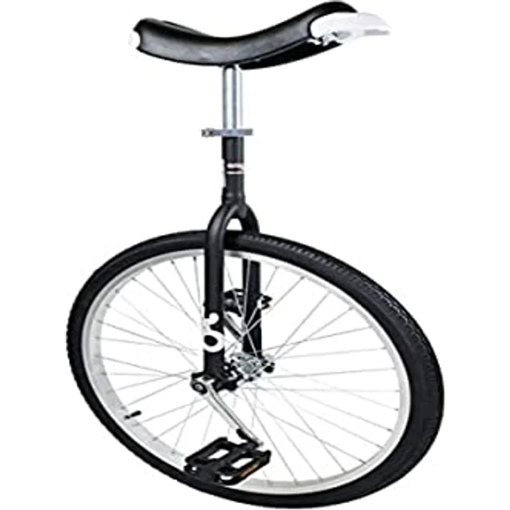 QU-AX Onlyone Einrad, Schwarz, Aluminium Schnellspanner, bequemer Sattel mit austauschbaren Ecken