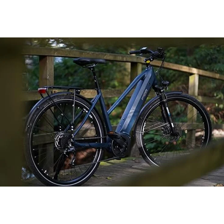 Prophete Entdecker 3.0 Trekking E-Bike 28 Zoll - 360Wh - Integrierter Akku - Mittelmotor AEG - 9-Gang Kettenschaltung - HDY. Scheibenbremse - Rahemnhöhe 54 cm, Diamantschwarz – Bild 2