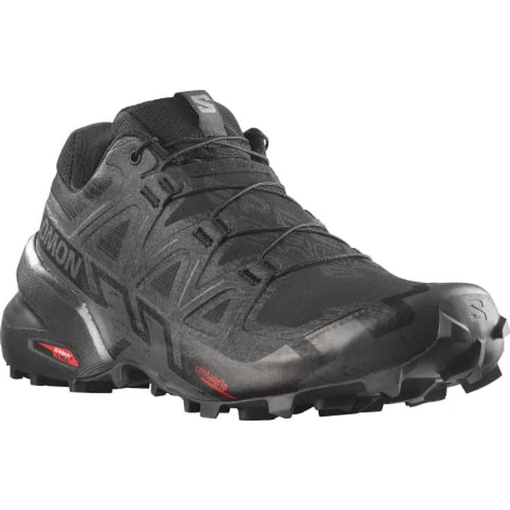 Salomon Speedcross 6, Trail Schuhe Herren mit robustem Mesh-Obermaterial und Schnellschnürung, schwarz – Bild 1