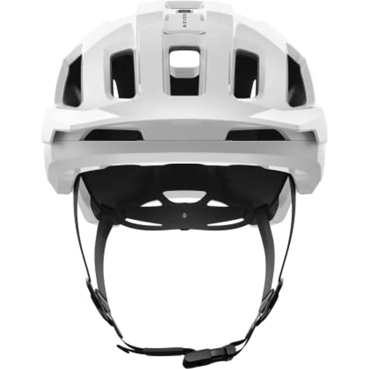 POC Axion Race MIPS, Fahrradhelm mit optimaler Belüftung und Breakaway-Helmschirm, Hydrogen White/Uranium Black Matt, Größe 48-52 – Bild 2