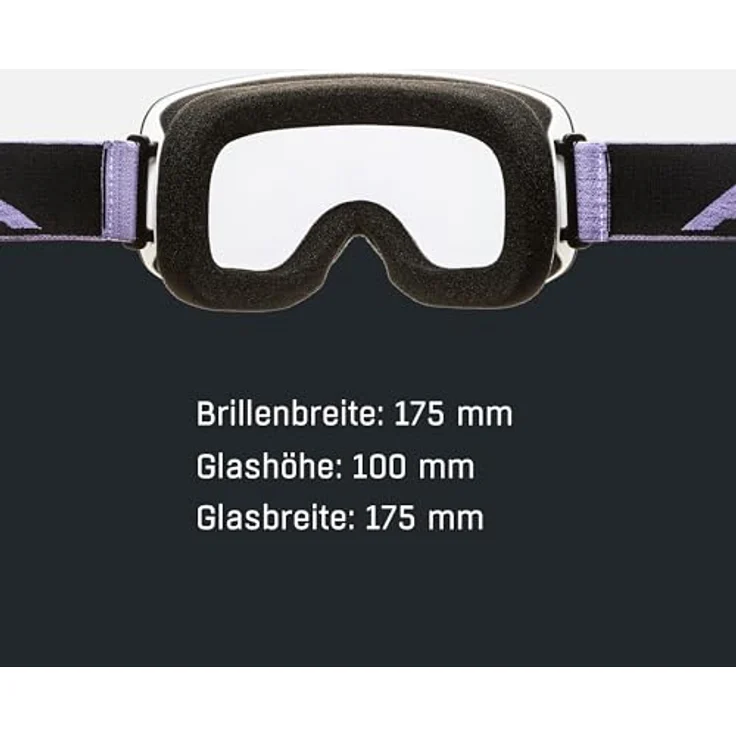 ALPINA PENKEN Skibrille, verspiegelte, beschlagfreie, rahmenlose Design mit 100% UV-Schutz, white-lilac matt, one size – Bild 5